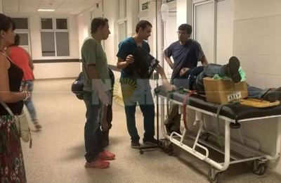 Bombero accidentado fue derivado al hospital Julio C. Perrando