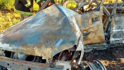 Choque e incendio fatal en San Bernardo