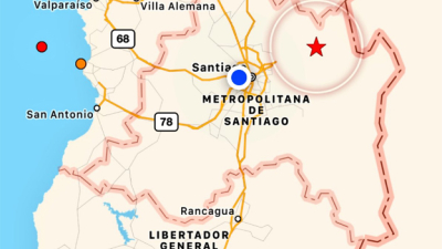 Un terremoto de 5,4 grados se sintió en Santiago de Chile y el centro del país