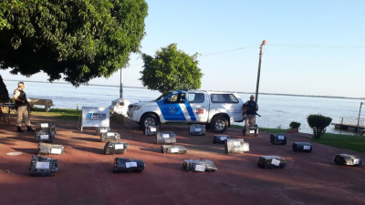 Prefectura secuestró más de 600 kilos de marihuana en la costa de Paso de la Patria