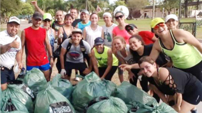 Runners ambientalistas este domingo en Chaqueña