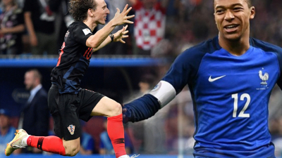 Francia-Croacia, el cartel luminoso de la final de Rusia 2018