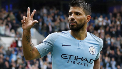Triplete de Agüero en la goleada del City