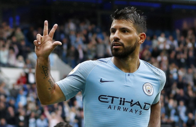 Triplete de Agüero en la goleada del City 