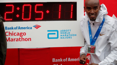 Mo Farah en maratón de Chicago con récord europeo