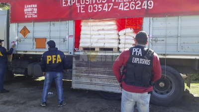Secuestraron siete toneladas de explosivos en Alta Gracia