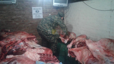 Fueron sorprendidos transportando media tonelada de animales faenados