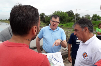 Aseguran que arrancan las obras clave para drenar el exceso de agua