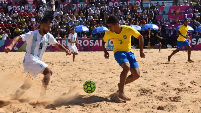 La Selección de Fútbol Playa no pudo ante la inmensidad de Brasil