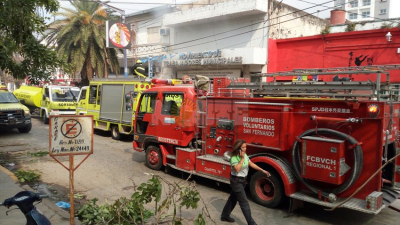Se incendió el local partidario de Sampayo