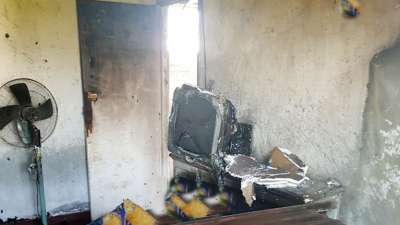 Una niña de tres años sufrió quemaduras al incendiarse su casa