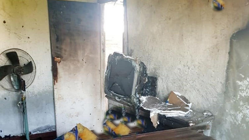 Una niña de tres años sufrió quemaduras al incendiarse su casa