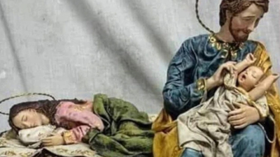 “Dejemos descansar a mamá”: la novedosa escena del pesebre que compartió el papa Francisco