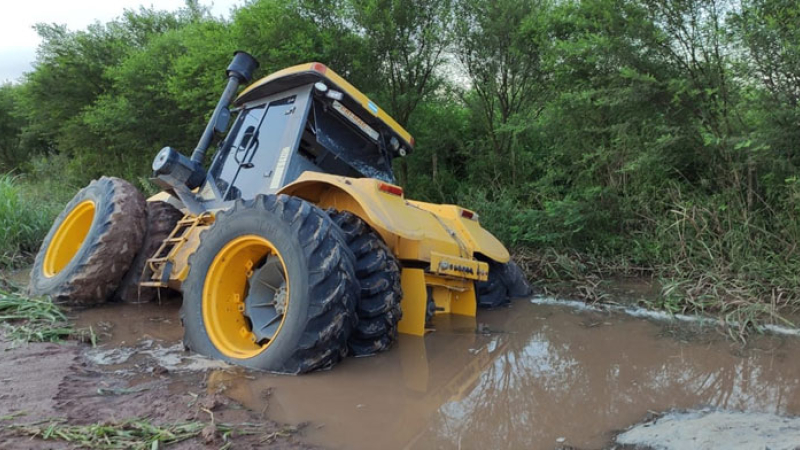 El agua que baja del oeste inunda campos y afecta los cultivos y la ganadería