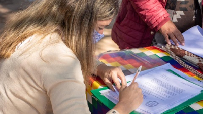 Organizaciones originarias locales que respaldan a la presidenta del INAI