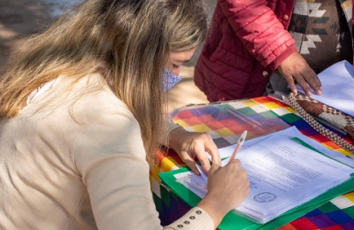 Organizaciones originarias locales que respaldan a la presidenta del INAI