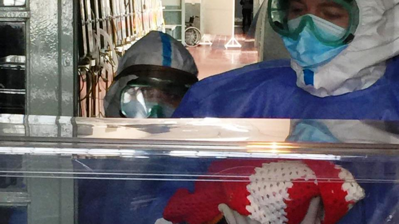Corrientes: una mujer con covid 19 dio a luz en el hospital de campaña