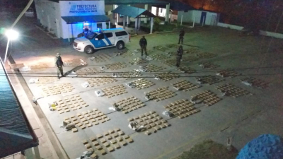 Prefectura secuestró un cargamento de más de 1.000 kilos de marihuana