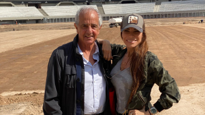 Zulemita recorrió las obras del Monumental con D'Onofrio