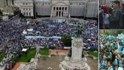 Masiva marcha "provida" en el Congreso