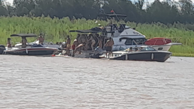 Desbarataron una fiesta clandestina en el río Paraná
