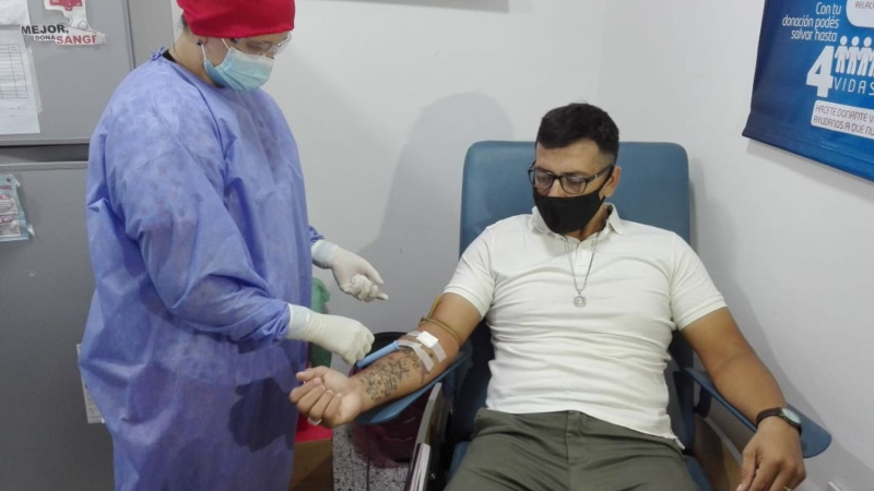 Charata retomó la extracción de sangre para donar médula