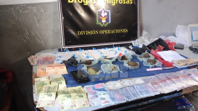 Zona Sur: cocaína, marihuana y un detenido en el barrio 13 de diciembre
