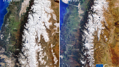 “Mega-sequía” deja a montañas andinas sin cobertura de nieve