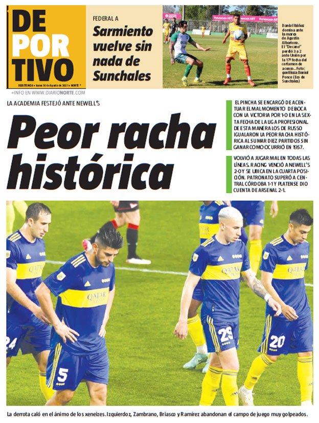 Peor racha histórica