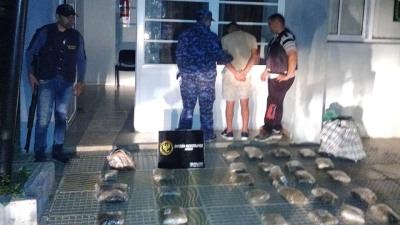 Atrapan a un joven con droga valuada en dos millones de pesos que llevaba a Sáenz Peña