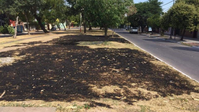 Se quemó una plazoleta en el centro