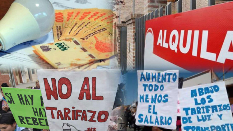 Quita de subsidios, tarifazos y alquileres con subas del 64%