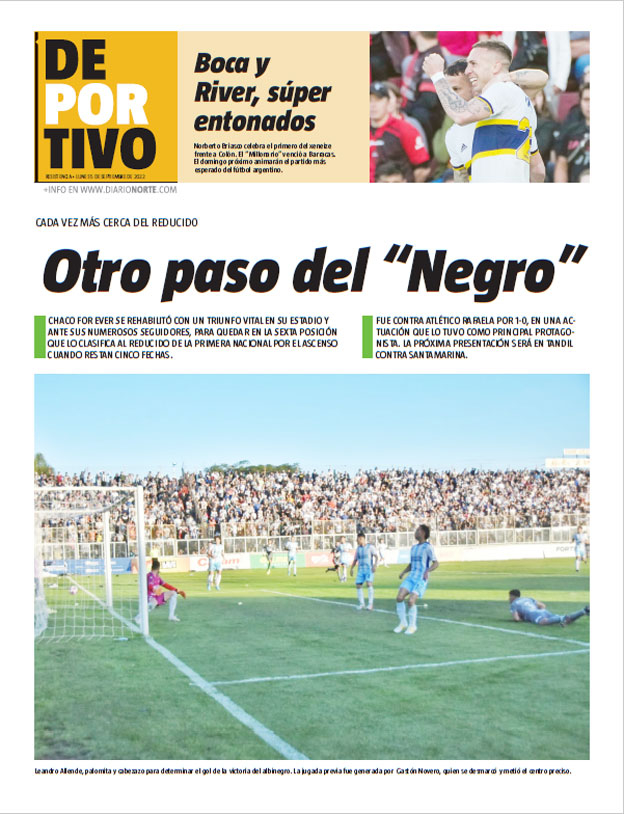 Otro paso del “Negro”