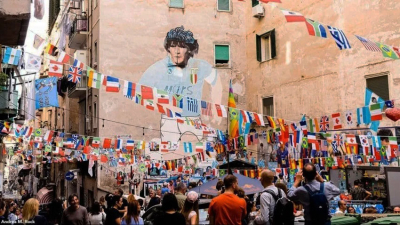 El homenaje a Diego Maradona en Nápoles