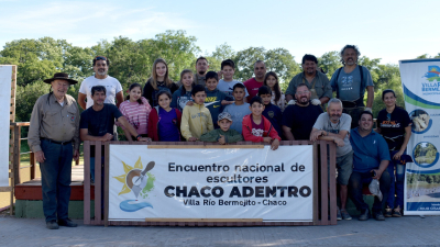 Se realizó en Bermejito el VI Encuentro Nacional de Escultores "Chaco Adentro" 