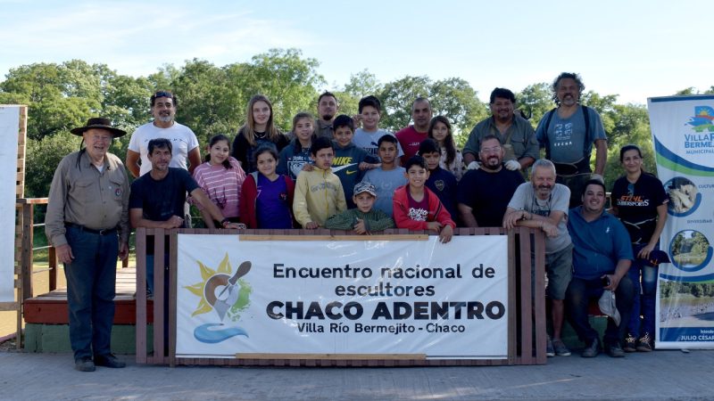 Se realizó en Bermejito el VI Encuentro Nacional de Escultores "Chaco Adentro"
