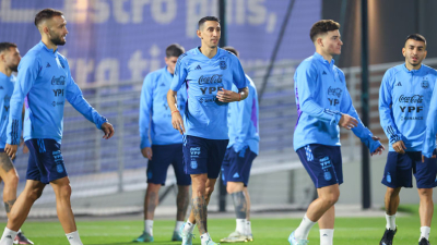 Di María y De Paul entrenaron a la par del resto del plantel