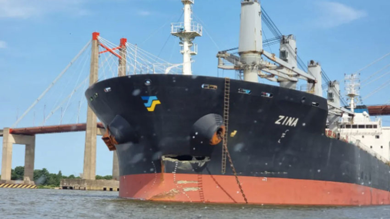 Un barco chocó contra el puente Zárate - Brazo Largo e hizo temblar la estructura