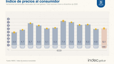 El Indec anunció que el índice de la inflación fue de 5,1%
