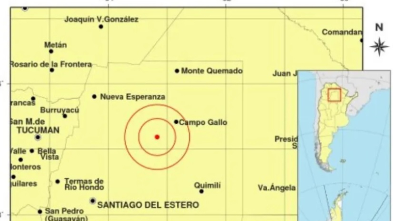 Un movimiento sísmico de 6,8 se sintió en localidades del Chaco