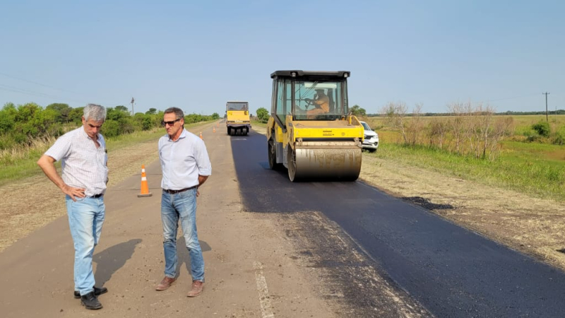 Avanza la repavimentación de la ruta 6, en el tramo entre San Bernardo y Villa Berthet