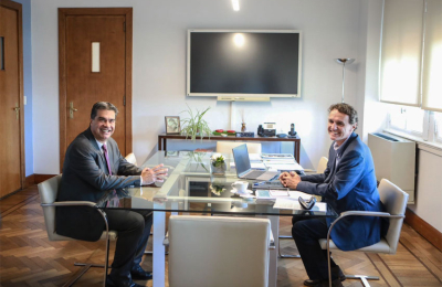 El gobernador se reunió con Katopodis por inauguraciones y estado de obras
