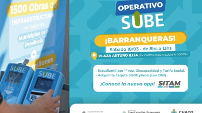 Hoy un nuevo "Operativo SUBE" en Barranqueras