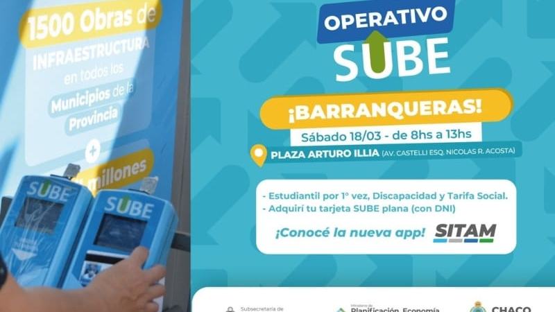 Hoy un nuevo "Operativo SUBE" en Barranqueras