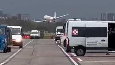 La arriesgada maniobra de un avión de Flybondi en Aeroparque