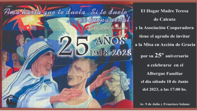Misa en acción de gracias por los 25 años del Hogar Madre Teresa de Calcuta