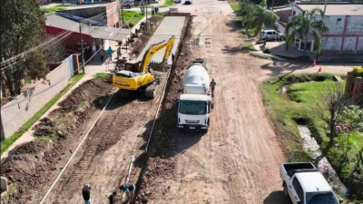San Martín: con la avenida Mitre, se cierra el perímetro de la ciudad con pavimento