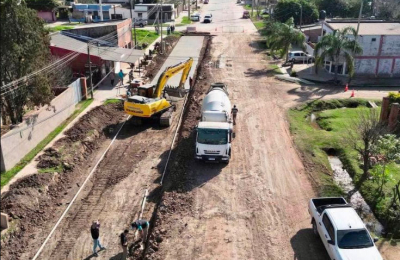 San Martín: con la avenida Mitre, se cierra el perímetro de la ciudad con pavimento