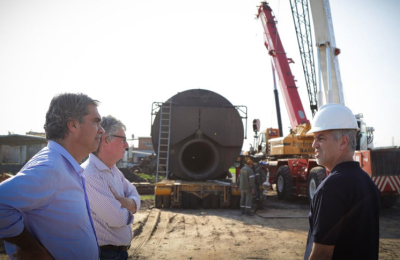 Recorrida y constatación de obras en las instalaciones de la firma Santana Textiles