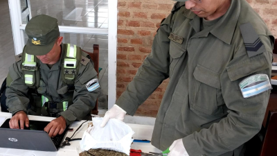 Incautaron dos encomiendas con 32 kilos de marihuana